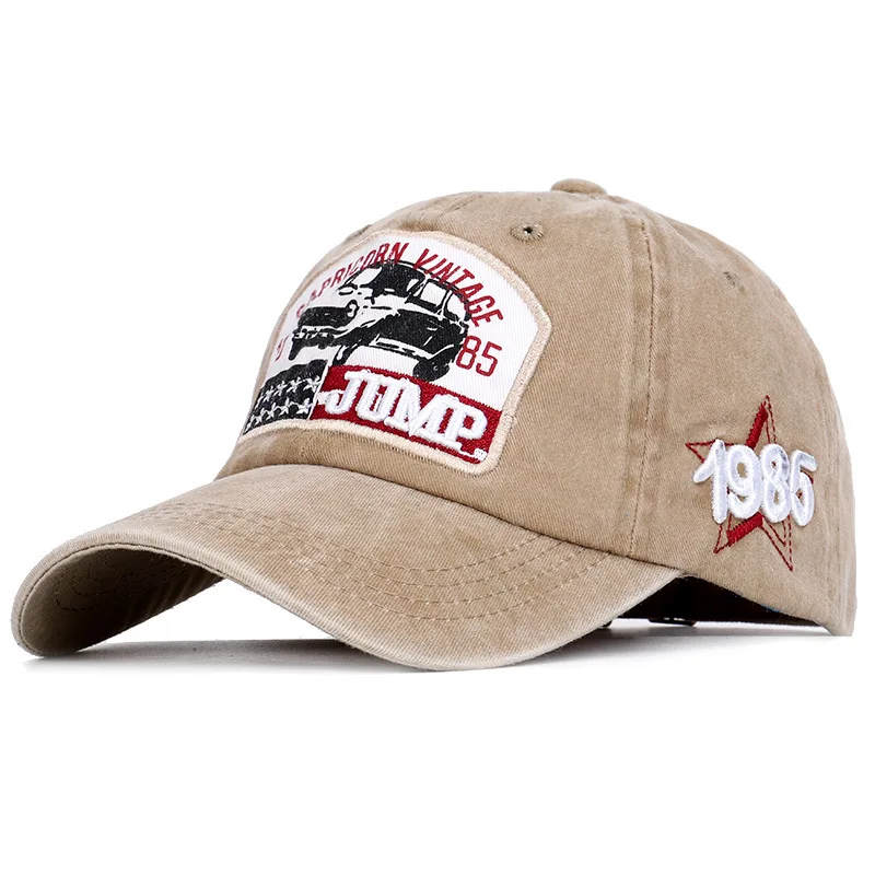 

JUMP Letters Embroidered Baseball Cap Car Pattern Men and Women Cap Cotton