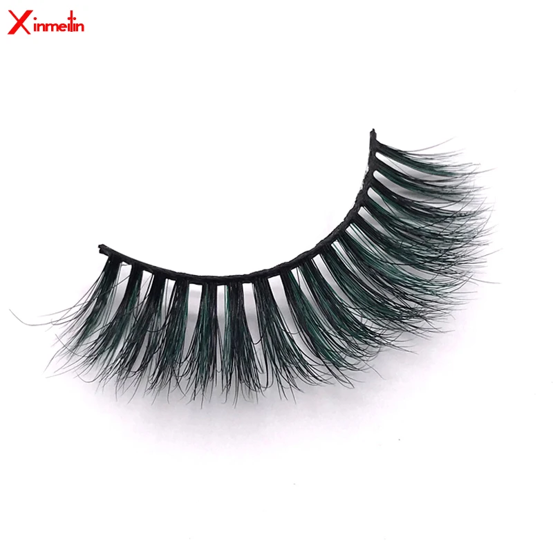 

New 3D mink lashes wholesale makeup Colored eyelashes natural long individual thick fluffy dramatic volume soft false eyelashes