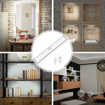 

LED Under Cabinet Light PIR Motion Sensor Lamp 10 LED Wireless USB Kitchen Lights for Wardrobe Closets Kitchen Stairs Cupboard
