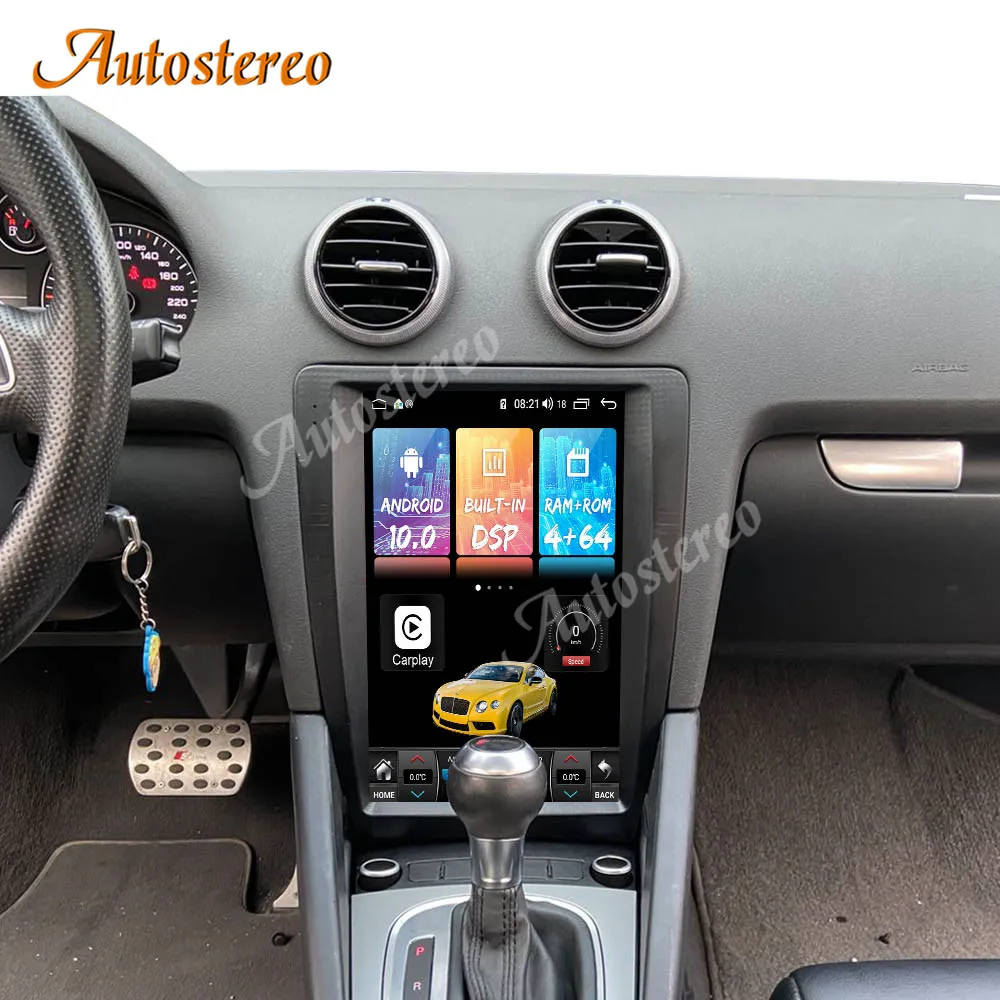 Tesla Screen For Audi A3 2004-2012 Android 10.0 4G 64 Car GPS Navigation Auto Stereo Head Unit Multimedia Player Radio Navi Tape