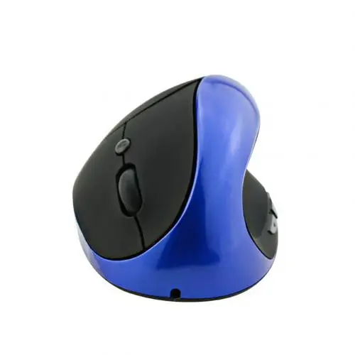 Эргономичная Вертикальная беспроводная мышь для ПК и ноутбука, 2,4 ГГц, Беспроводная игровая мышь, USB мышь с ковриком на запястье для ПК и ноутбука - Цвет: Blue Wireless Mouse