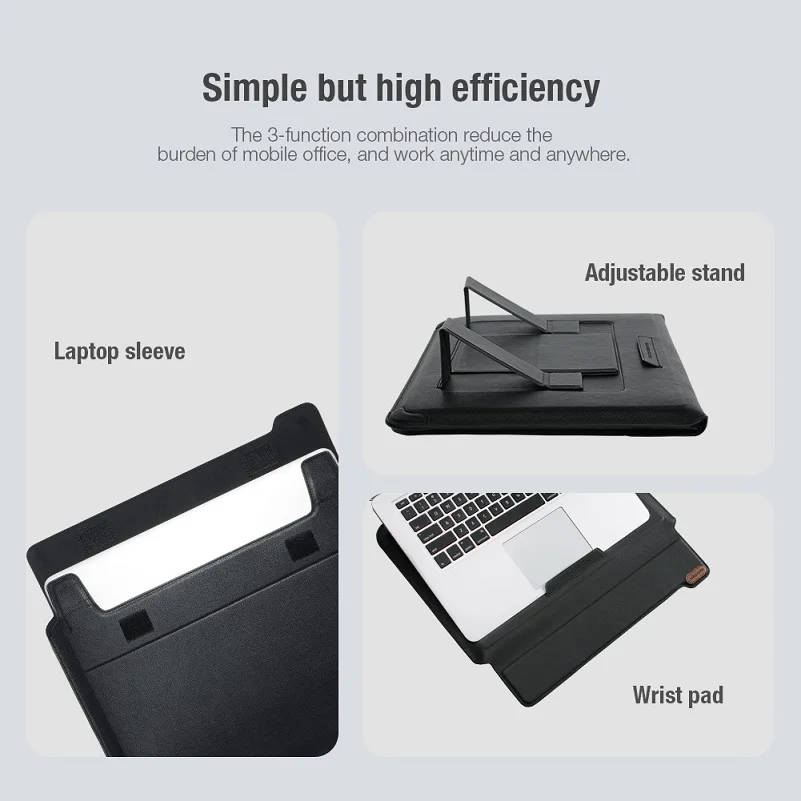 Nillkin-bolsa para Laptop com Suporte para Xiaomi Capa Couro pu 15 Polegadas 16 Polegadas Macbook Air Pro 15 Polegadas Polegadas Xiaomi - Imagem 2