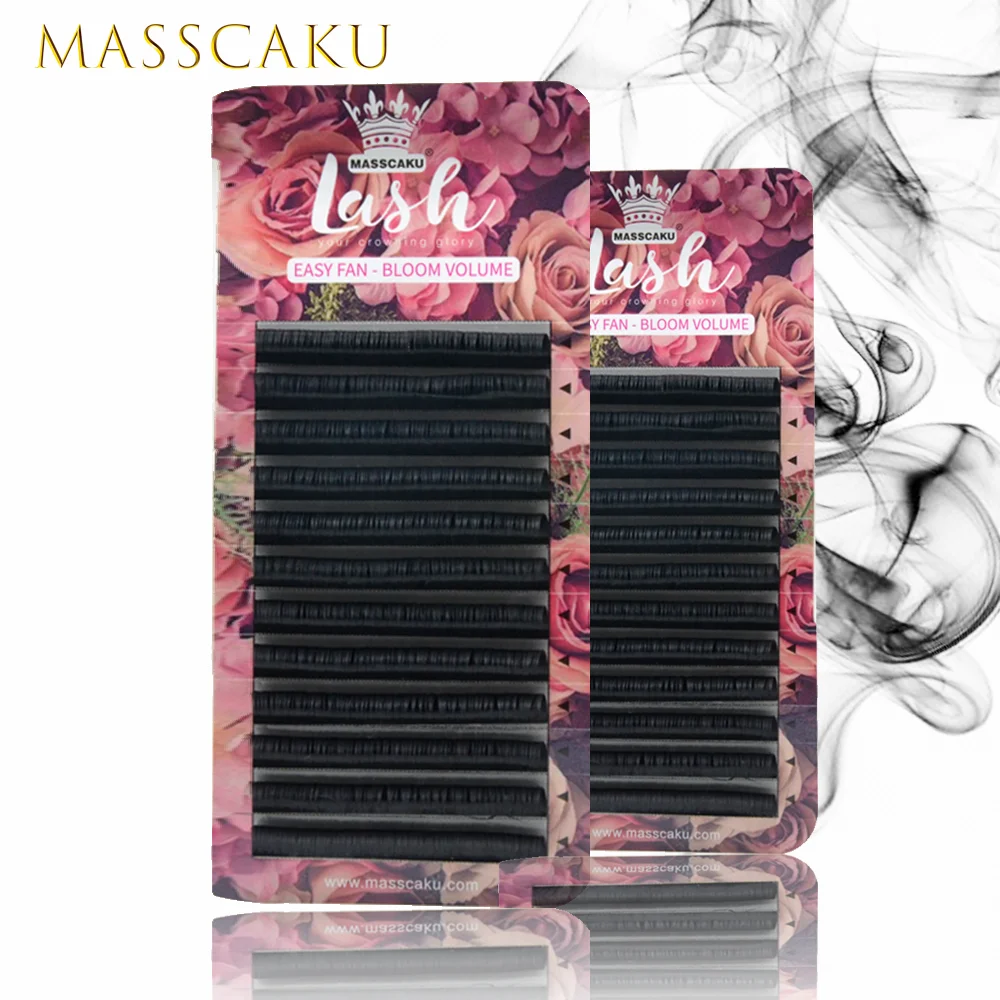 MASSCAKU Easy Fanning Volume Mega Eyelashes Extension Auto Flowering Rapid blooming fans lashes Fast Delivery