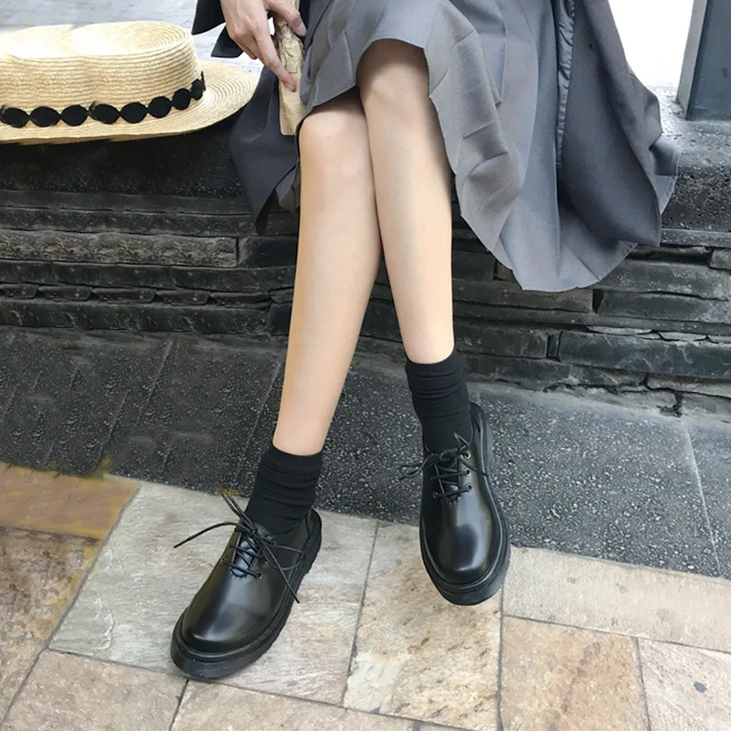 

Retro Small Leather Shoes Women's Spring 2020 New Style Korean-style Versatile England College Style Shoes Chunky-Heel Soft Girl