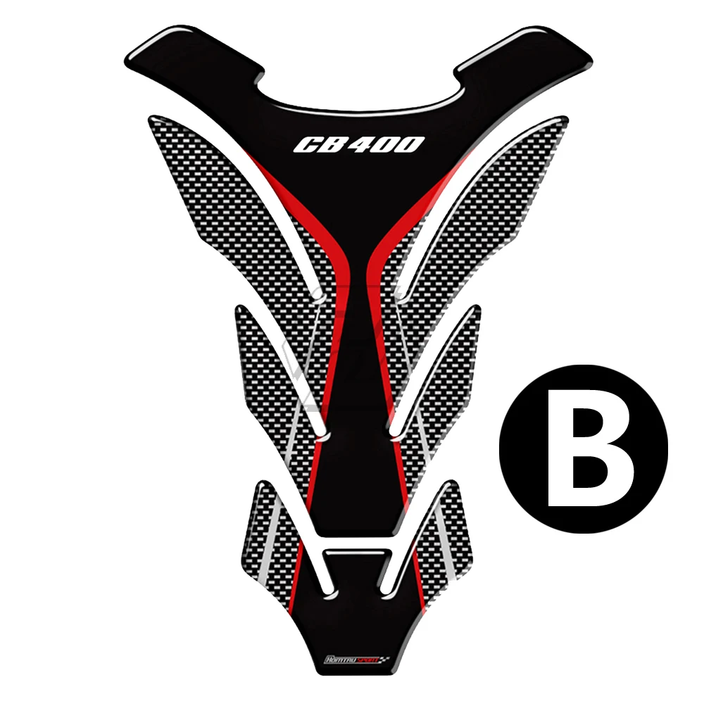 Для Honda CB400 CB 400 Tankpad 3D Carbon-look Мотоцикл Танк Pad протектор наклейки - Цвет: B