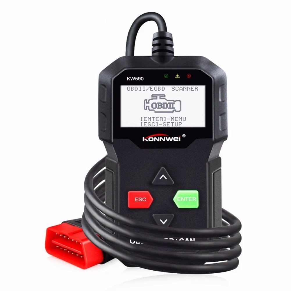 KW590 12V OBD2 автомобильный диагностический инструмент Автомобильный сканер энергии неисправностей код ридер