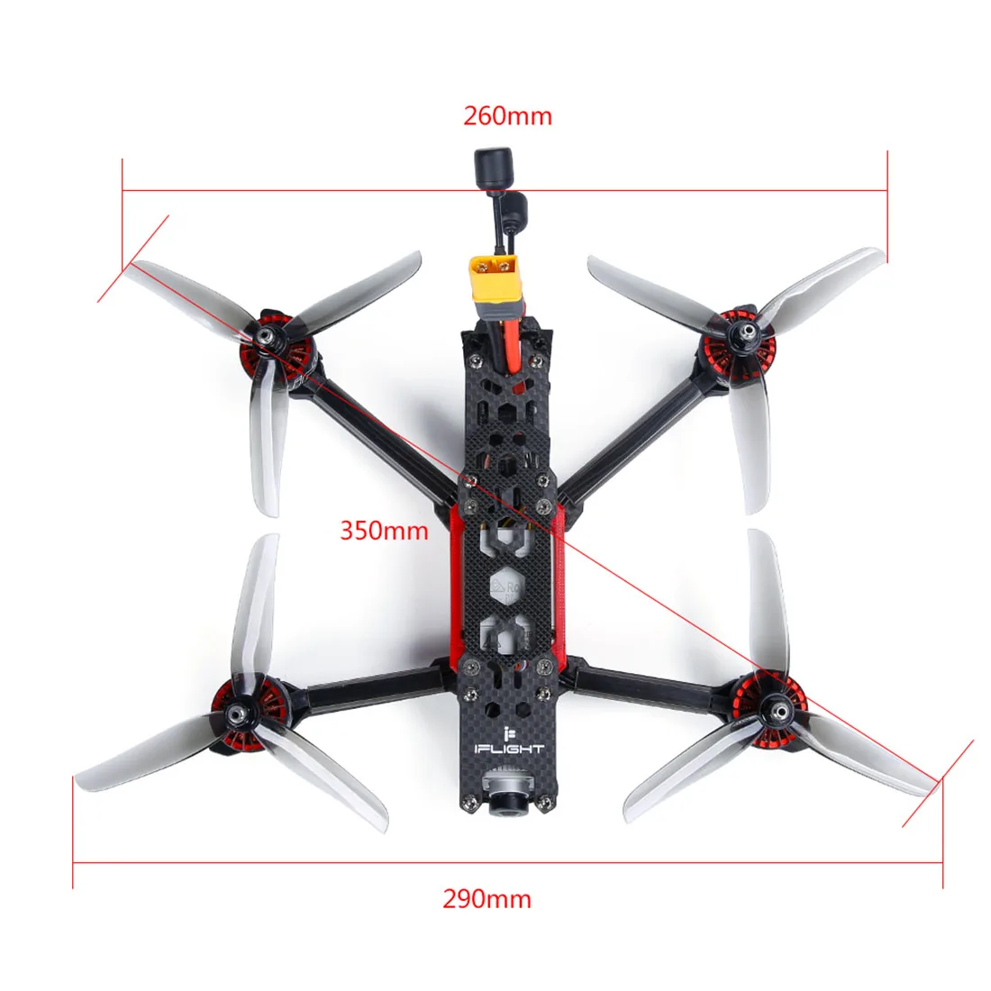 IFlight TITAN DC5 5 дюймов 222 мм 4S/6s HD FPV гоночный Дрон BNF W/sucex-d F7 50A Стек/XING-E 2207 2450/кв мотор