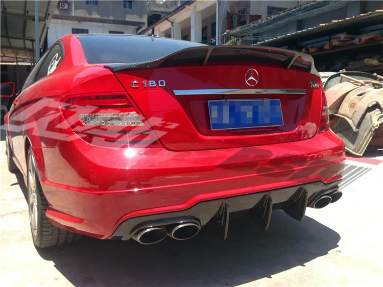 Подходит для Mercedes-Benz W204 C180 C200 C260 RENNTECH RT задний спойлер из углеродного волокна