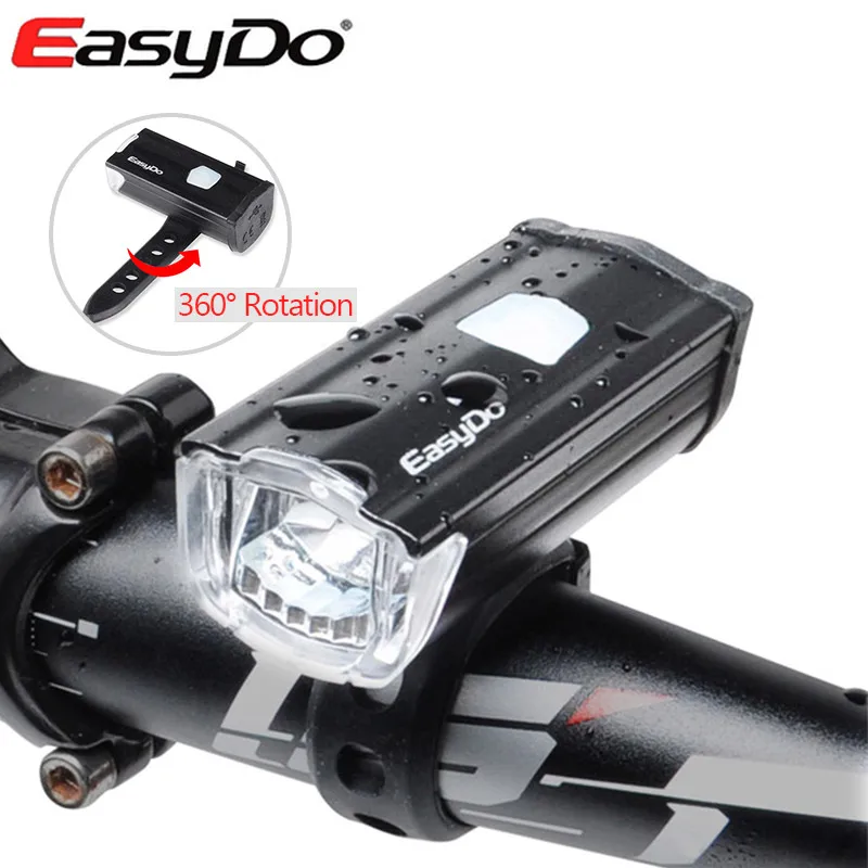 EasyDo USB Перезаряжаемый велосипедный фонарь Водонепроницаемый мини MTB дорожный велосипед рулевая фара портативный велосипедный светодиодный мигающий фонарь