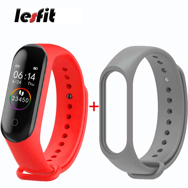 Red Gray Watchband Водонепроницаемые перезаряжаемые электронные умные Разноцветные часы для детей, игровой браслет, умные часы для детей, спортивные, походные, фитнес-трекер - Цвет: Red Gray Watchband