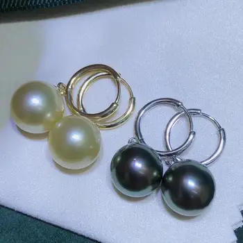 

Unique New Circle Hot Genuine 18K Yellow Gold Earrings Findings Mountings Settings AU750 Jewelry for Pearls Crystal Beads Stone