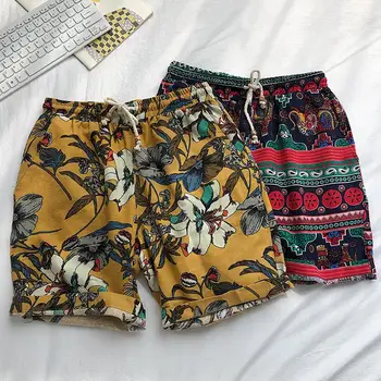 

Fast-drying Men's Multicolor Short Pants Swimming Beach Shorts Flower Surfboard Shorts Swimming Surfing Suits Summer Beachwear