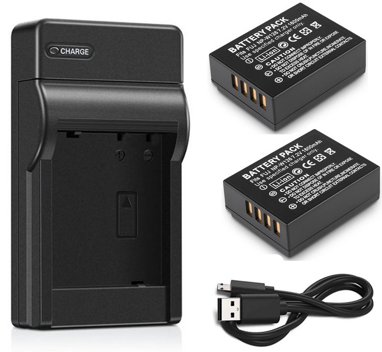 Батарея(2-Pack)+ lcd USB двойное зарядное устройство для цифровой камеры Fujifilm XPro1, XPro2, XPro3, XA1, XA2, XA3, XA5, XA7, XA10, XA20 - Цвет: 2xB and USB Charger