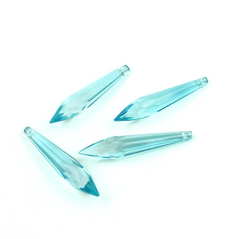 

Lt.Aquamarine 10pcs 76mm Multifaceted Crystal Lighting Icicle Drops Chandelier Prism Parts Glass Crystals For Chandeliers