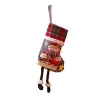 Рождественские куклы Рождественская елка венок Новогоднее украшение Олень Медведь Снеговик Санта Клаус стоящая кукла украшение Счастливого Рождества - Цвет: B snowman