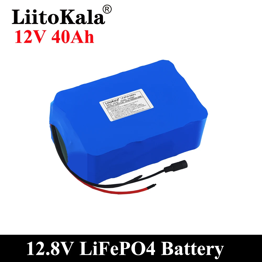 LiitoKala 12 В 20 Ач 30 35 40 50 LiFePO4 аккумуляторная батарея 8 в срок службы 4000 со встроенной
