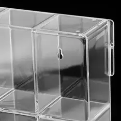 Mini expositor de figuras montado en la pared, caja de soporte transparente a prueba de polvo
