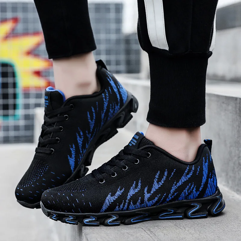 

New Style Men's Shoes Sub-Trendy Shoes Sports Footwear Men's Korean-style Deodorizing Flying Woven Shoes Summer Breathable Mesh-