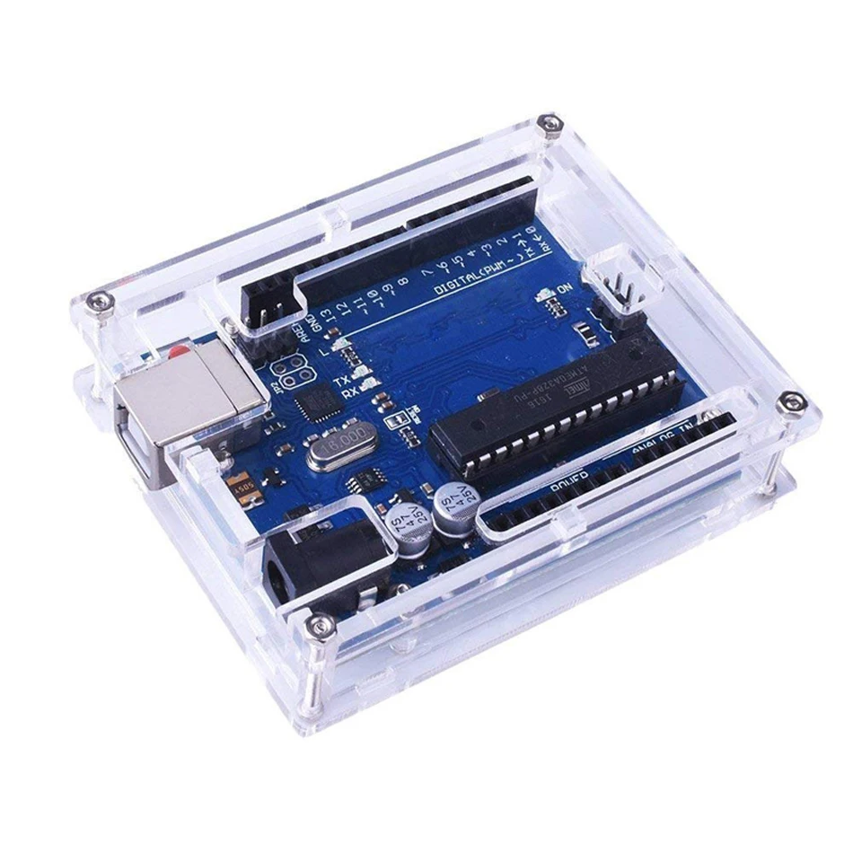 Прозрачный чехол для Arduino UNO R3 один комплект|Интегральные схемы| |