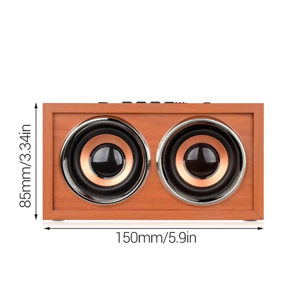 W4 Деревянный беспроводной Bluetooth динамик Портативный hifi шок бас домашний мобильный телефон двойной динамик компьютерное аудио