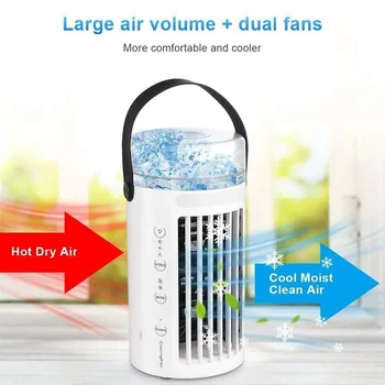 

Adjustable Mini Air Cooler Humidifier Purifier Fan Home Desktop Air Conditioner Easy Cool Purifies Air Cooling Fan