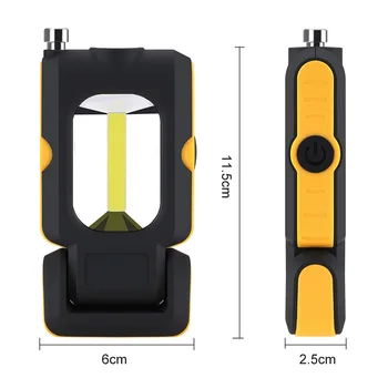 

2020New Night Flashlight With Magnet Handy Torch Mini Portable Camping Lamp LED Light Magnet Bottom 3 x AAA Battery dropshipping