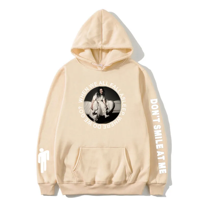 21Off White Новинка года, толстовка с капюшоном Billie Eilish, модные толстовки с принтом для женщин и мужчин, толстовки с длинными рукавами, лидер продаж, Повседневная Уличная одежда Sudadera Hombre - Цвет: 21Off White