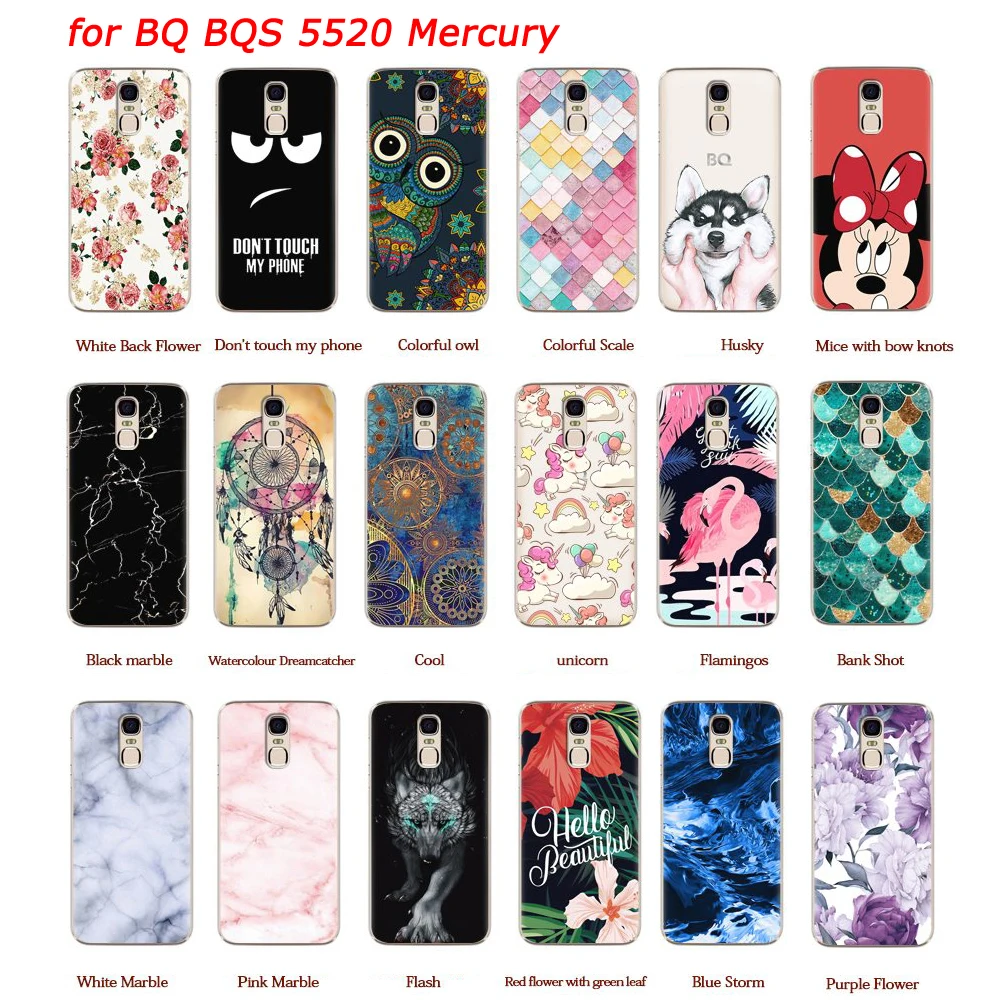 Чехол для телефона BQ BQS-5520 Mercury 5 силиконовый чехол ТПУ Мягкий мультяшный BQS 5520