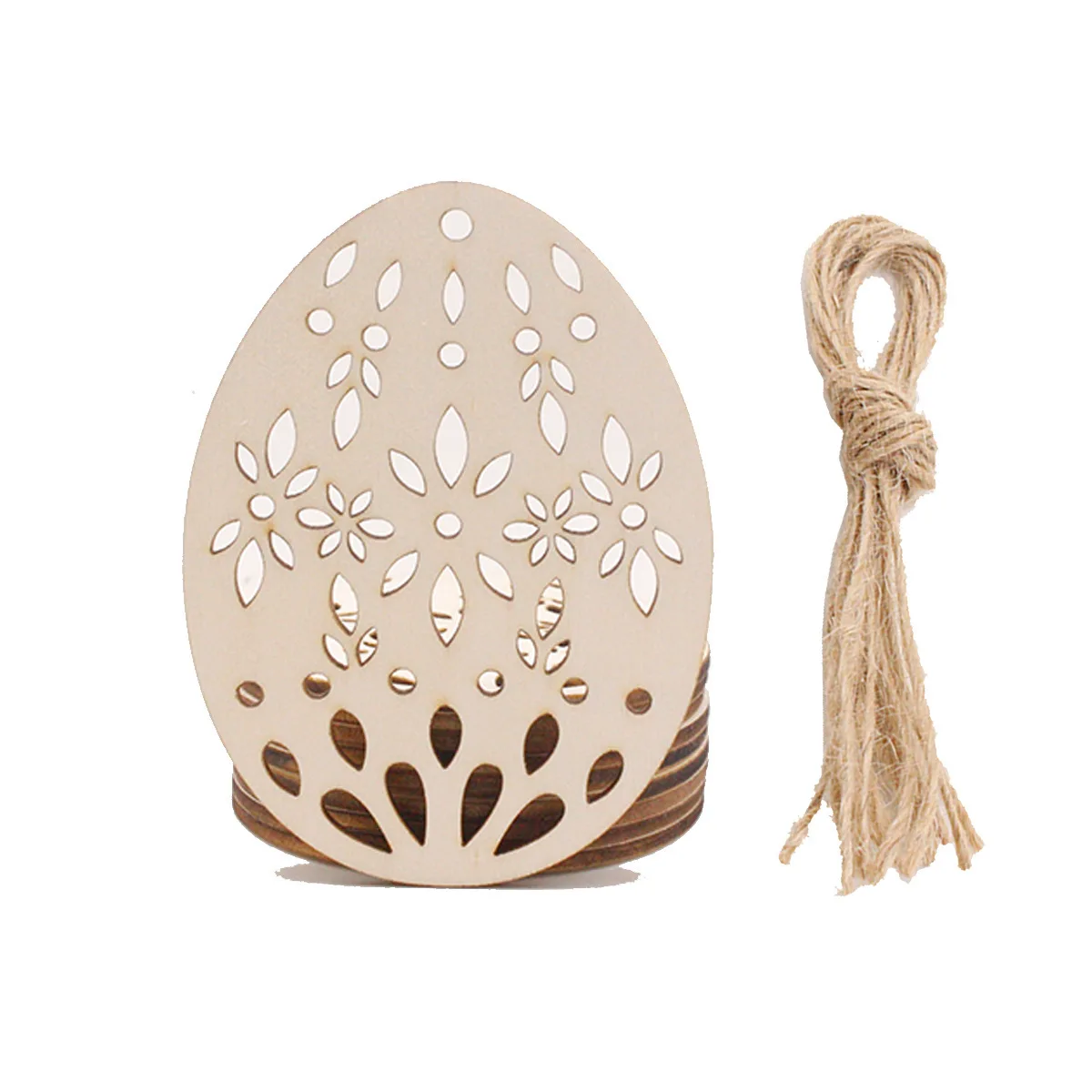 Lot De 18 Décorations En Bois Vintage De Pâques, Lapin De Pâques Coloré, œufs De Poussin, Pendentifs Artisanaux Sur Le Thème De Pâques, Panneaux En Bois Avec Corde Pour Arbre De Pâques