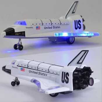 

18.5CM Alloy Metal Spacecraft Spaceship Airplane Model Aviation airplane model with Sound Light Toy Collective collection Model