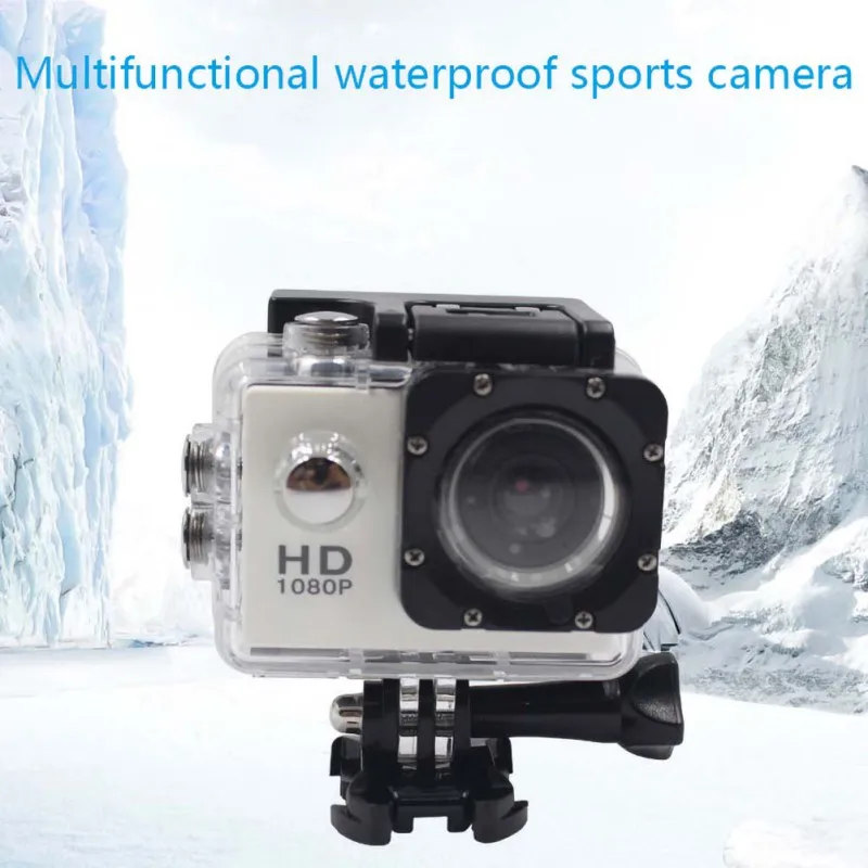 Gray pink outdoor camera portable sports HD camera 2 inch screen 3 million pixel camera waterproof 1080P camera