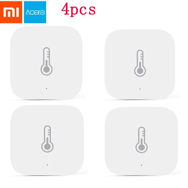 aqara version 4pcs Xiao mi jia Aqara датчик температуры умный датчик давления воздуха Hu mi dity датчик окружающей среды умный контроль mi home приложение Zigbee подключение - Цвет: aqara version 4pcs