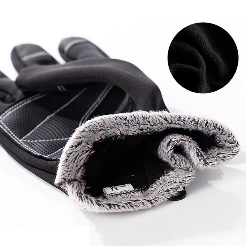 Обувь для мужчин и женщин; зимние водонепроницаемые флисовые Перчатки, подойдут для лыжного спорта на открытом воздухе ветрозащитные холодной для верховой езды сенсорный экран non-slip Перчатки