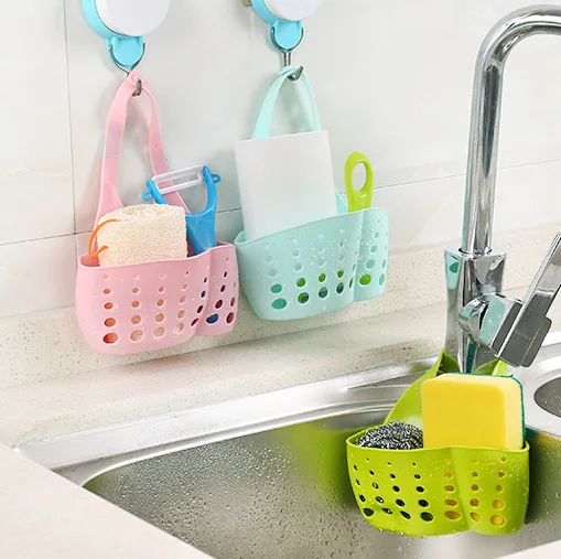 

Storage Rack Useful Suction Cup Sink Shelf Soap Sponge Rack Kitchen Sucker Storage Tool