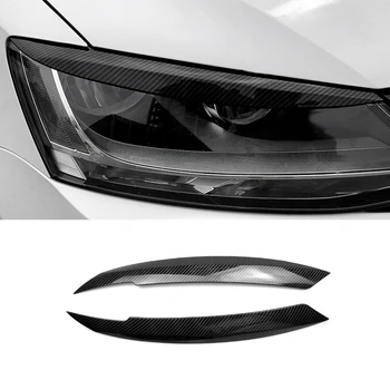 

Car Headlights Eyebrow Eyelids Sticker for Volkswagen Jetta MK6 Car Styling Carbon Fiber