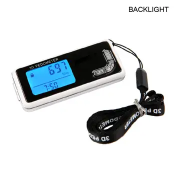 

3D Sensor Digital Pedometer Counting Running Walking Step LCD Smart Step Counter