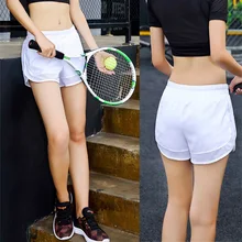 Женские спортивные шорты, новинка, имитация двух частей, спортивные сетчатые шорты, анти-светильник, свободные, дышащие, шорты для занятий йогой и фитнесом