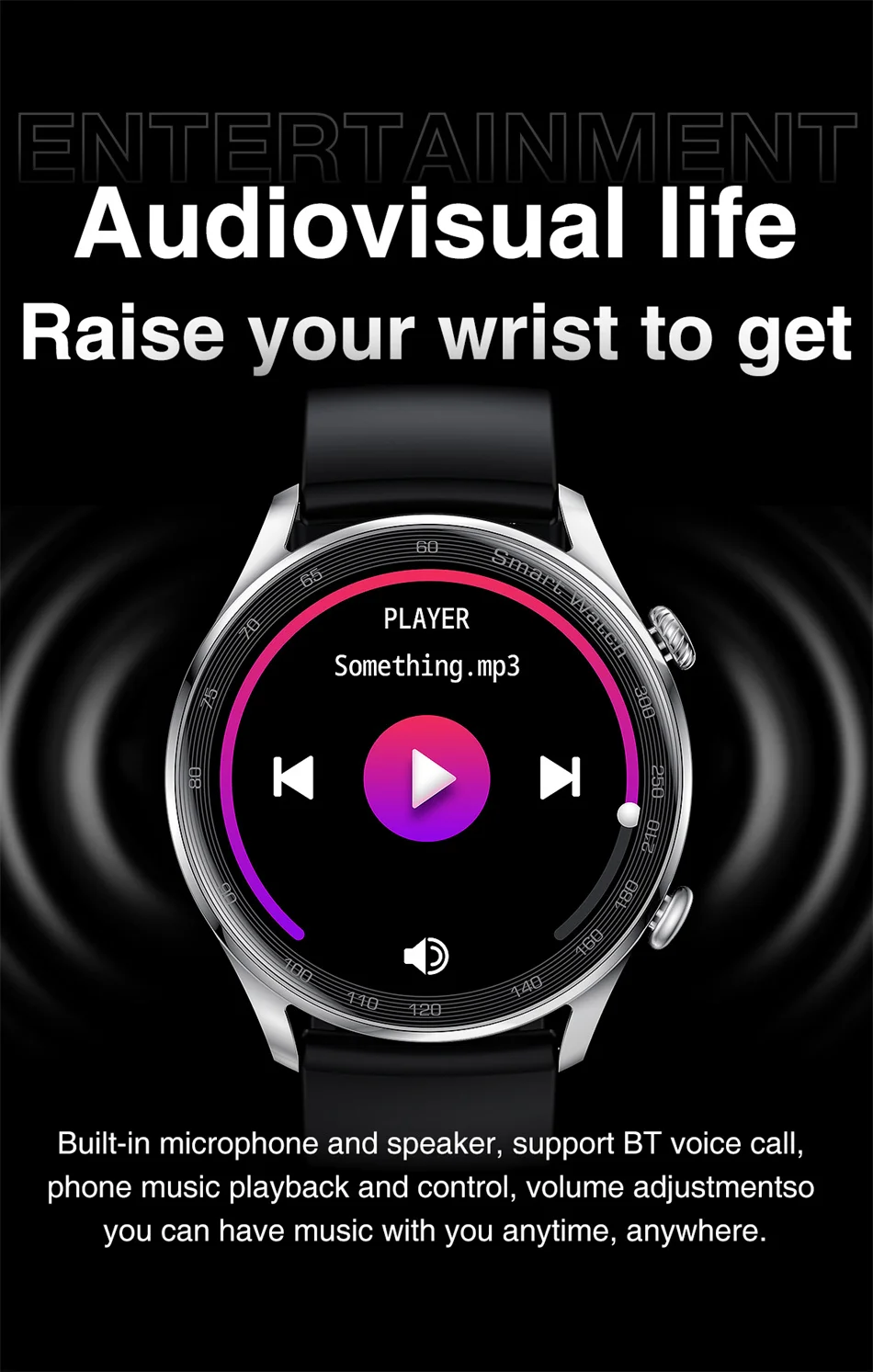 2022 New Bluetooth Call Smart Watch Men Women Heart Rate Monitor Fitness Tracker Music Player 1.36Inch 390*390 HD Smartwatch+Box
