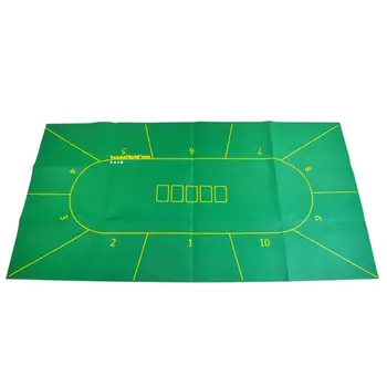 

180*90cm Texas Hold'em Poker Tablecloth 10 Players Poker Mat Layouts Table Cloth