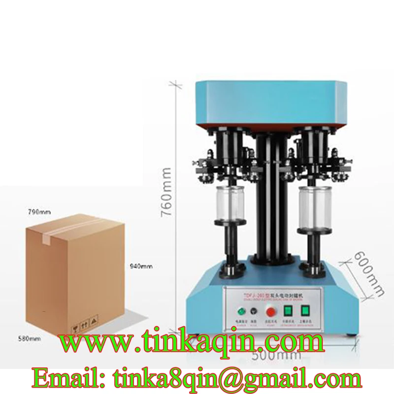 TDFJ-260 электрическая машина для запечатывания с двойной головкой, укупорочная машина, машина для запечатывания домашних животных, машина