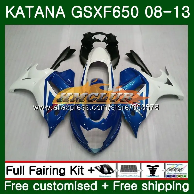 GSX650F для Suzuki Katana GSXF 650 08 09, 10, 11, 12, 13, 14, 14CL. 107 GSXF650 2008 2009 2010 2011 2012 2013 светло-голубой обтекатель - Цвет: No. 1