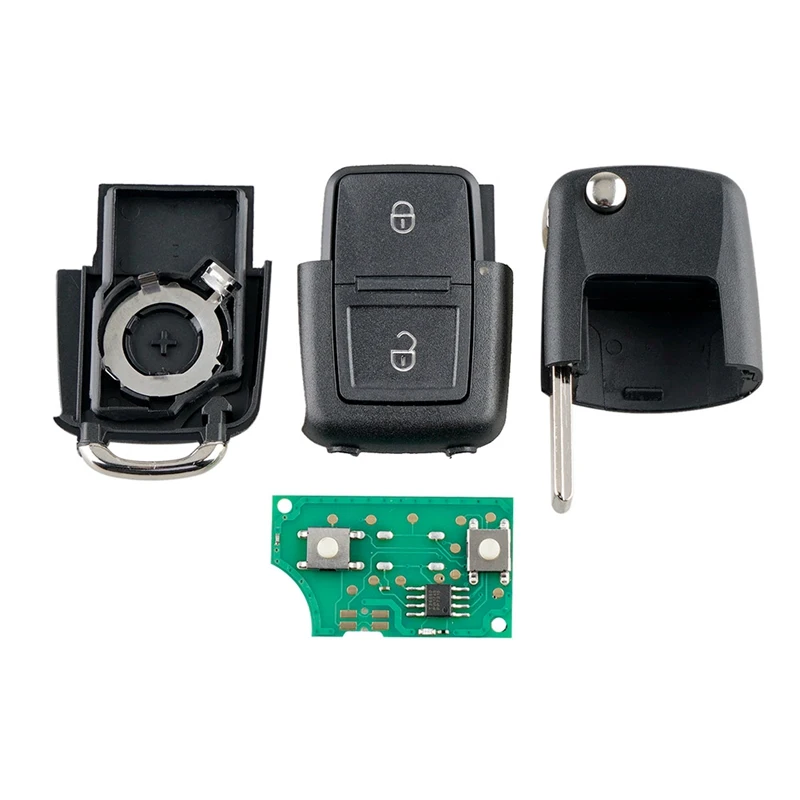 

2 Buttons Flip Remote Car Key Fob For 434MHz ID48 Chip FCCID:1J0959753AG