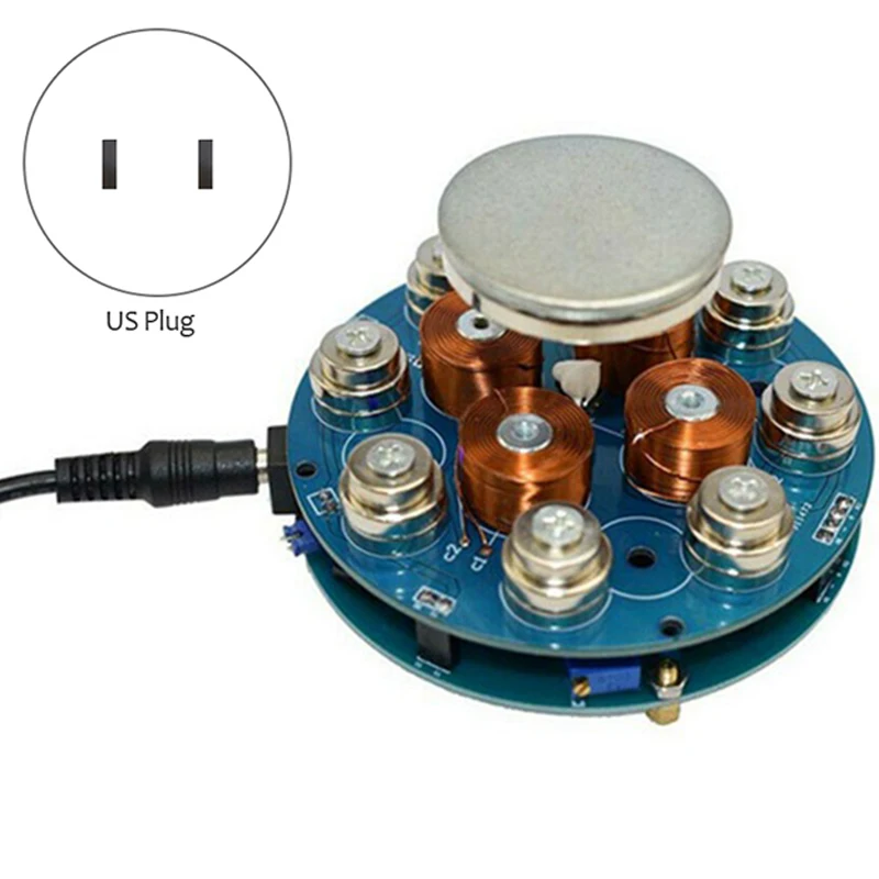 Magnetic Levitation Module Magnetic Suspension Core Lamp Load-Bearing Weight 300G Finished(US Plug)