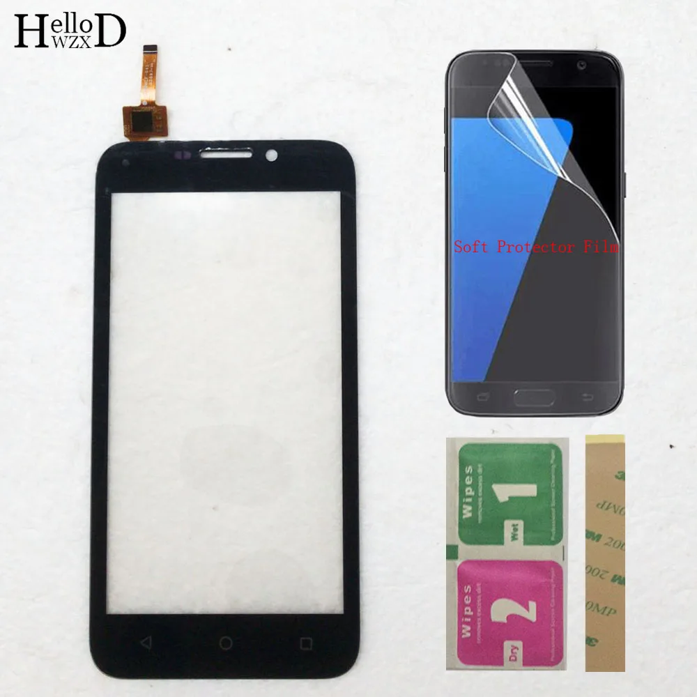 Black 4," сенсорная панель сенсор для Micromax Q379 q 379 сенсорный экран дигитайзер Панель переднее стекло сенсор защитная пленка клейкие салфетки - Цвет: Black
