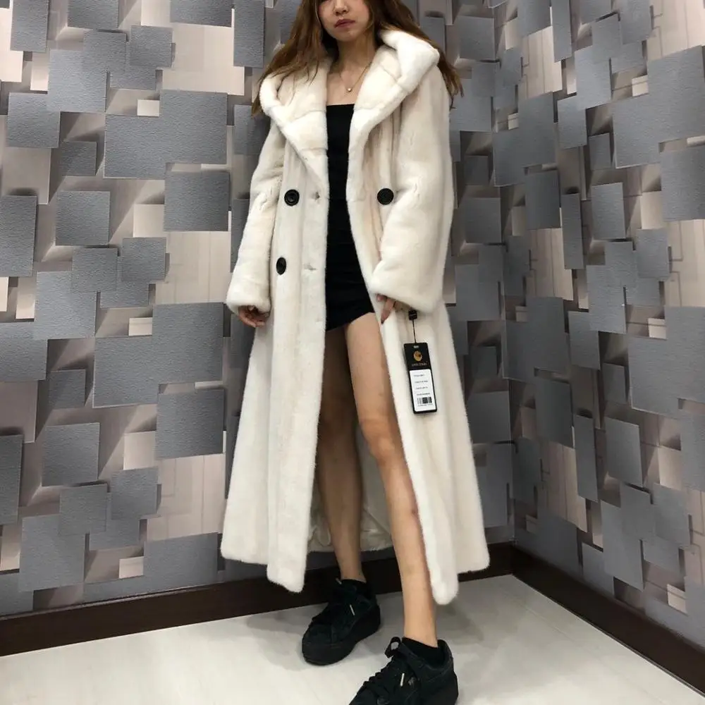 DENVINNY 2020 Fashion Women Mink Fur Coats High Quality Natural Coats|Шубы и дубленки| |
