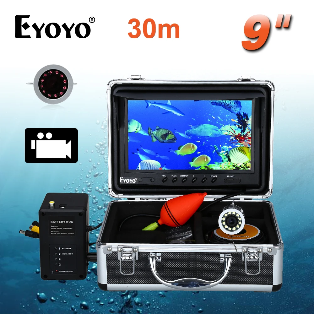 Eyoyo WF09 9 &quotЖК дисплей монитор Рыболокаторы возможностью погружения на глубину до
