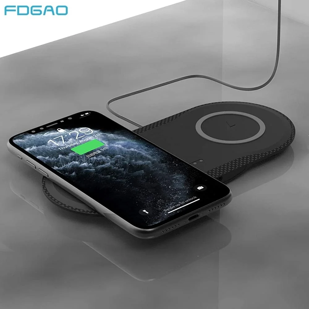 2 в 1 30 Вт Быстрое двойное Беспроводное зарядное устройство для iPhone 12 11 Pro Max X XR XS 8