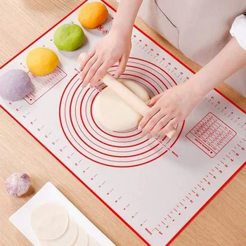 

Non-Stick Silicone Kneading Pad with Scale Baking Tools High Temperature Resistant Silicone and Face Pad