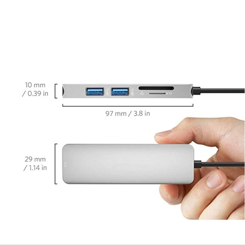 Type-c док-станция USB3.0 конвертер 4k MacBook к HDMI концентратор кард-ридер