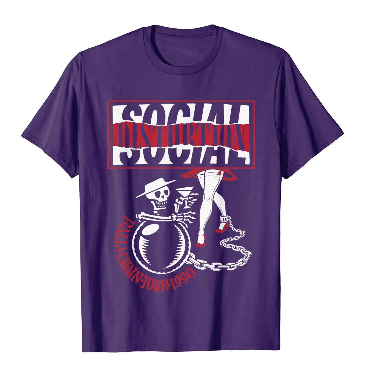 Vintage Social Art Distortion Rock Band Legends Live Forever T-Shirt__B5997purple